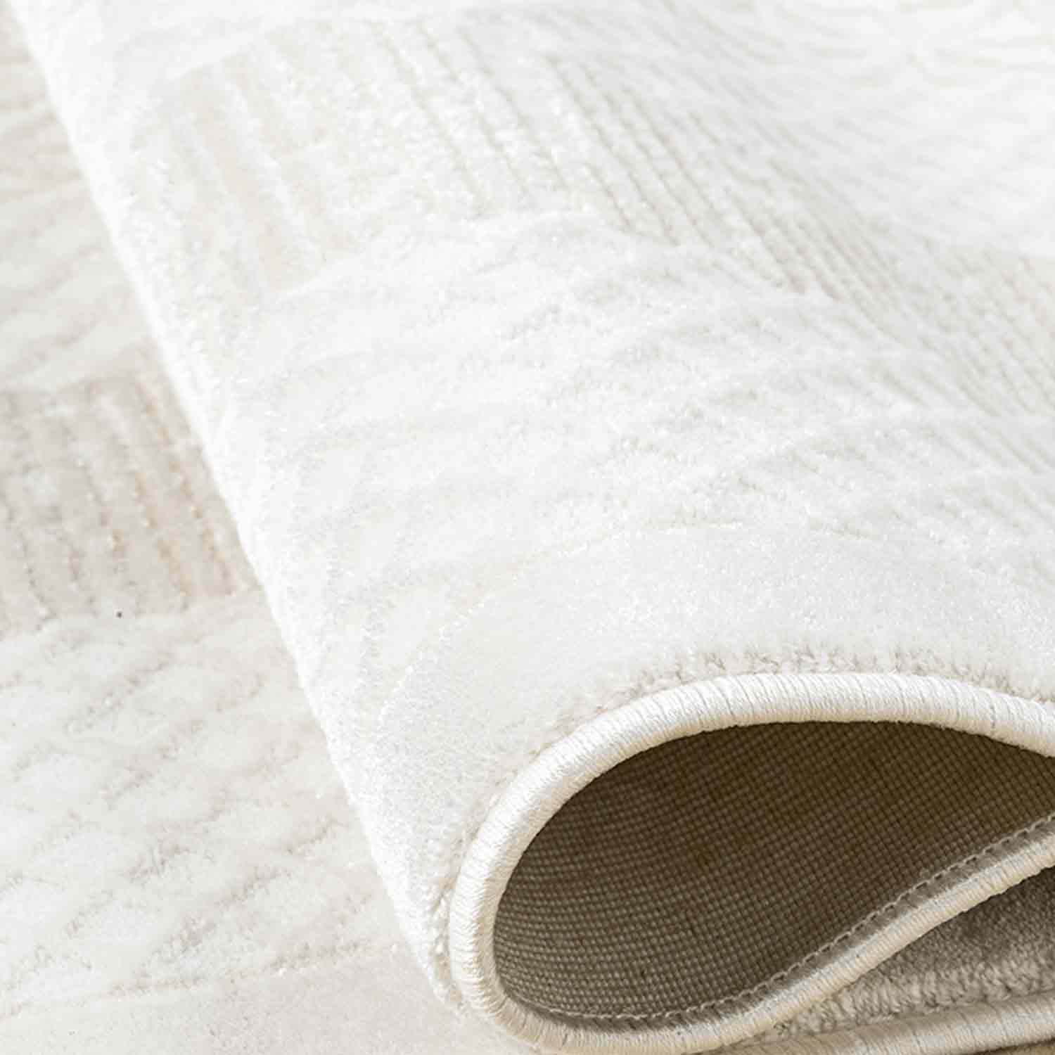 Krem Bej Geometrik Desenli Modern Halı-Pera Halı