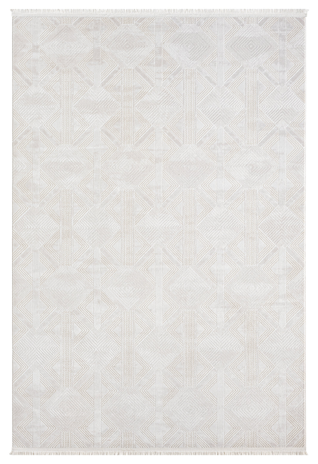 Krem Bej Geometrik Etnik Modern Halı-Pera Halı