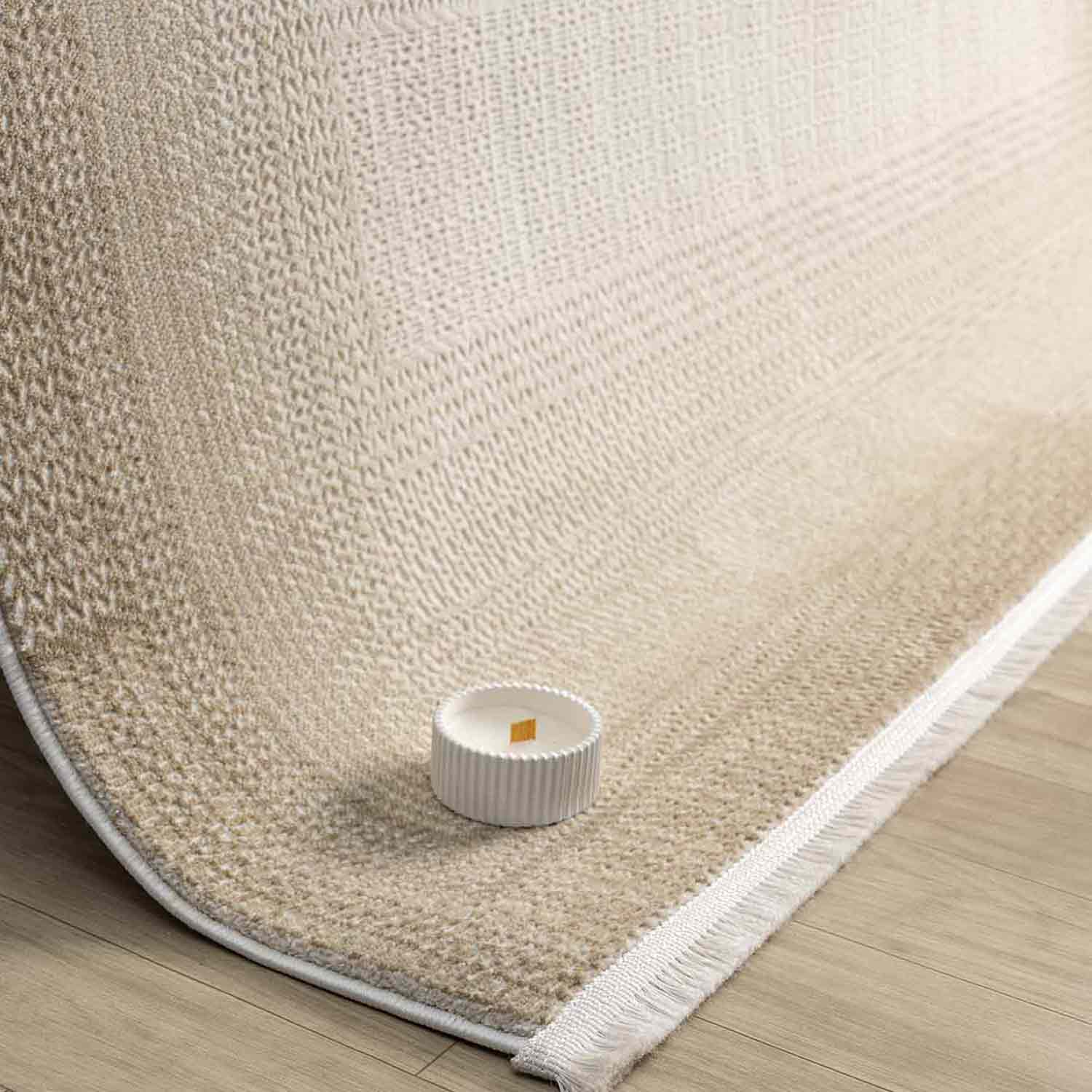 Krem Bej Gradien Bordürlü Modern Halı-Pera Halı