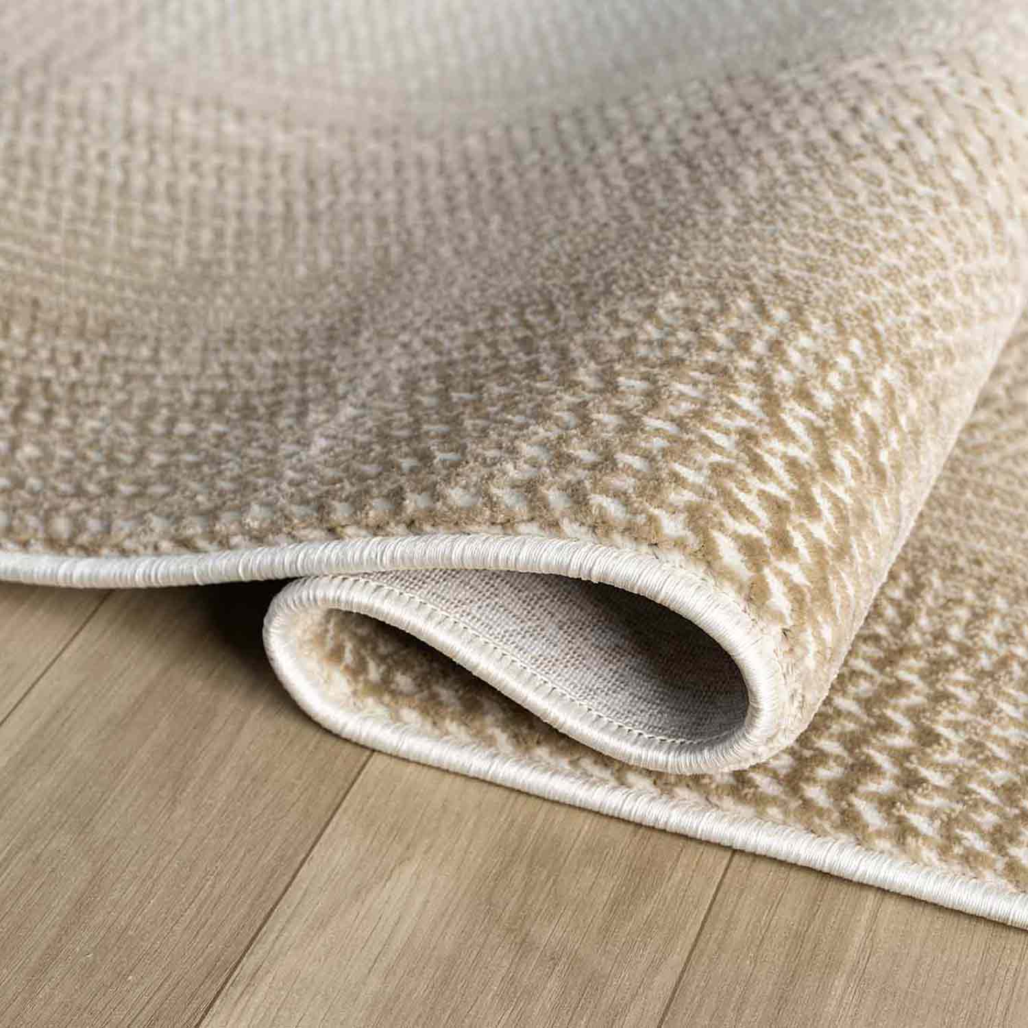 Krem Bej Gradien Bordürlü Modern Halı-Pera Halı