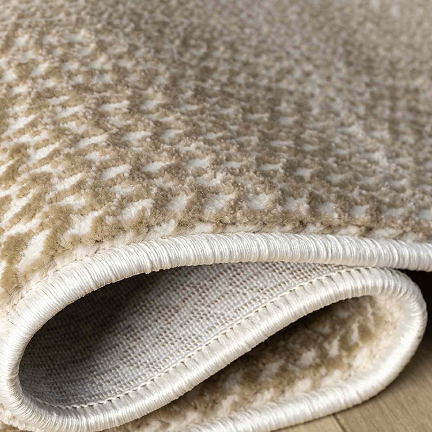 Krem Bej Gradien Bordürlü Modern Halı-Pera Halı