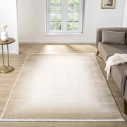 Krem Bej Gradien Bordürlü Modern Halı-Pera Halı