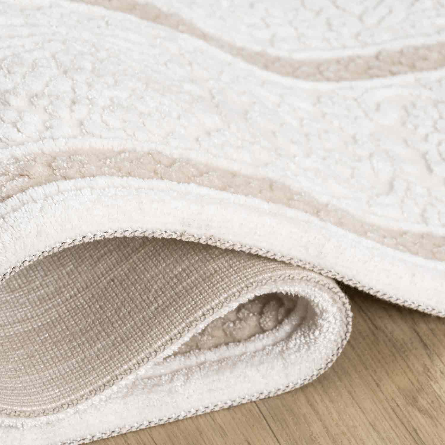 Krem Bej Klasik Madalyon Desenli Halı-Pera Halı