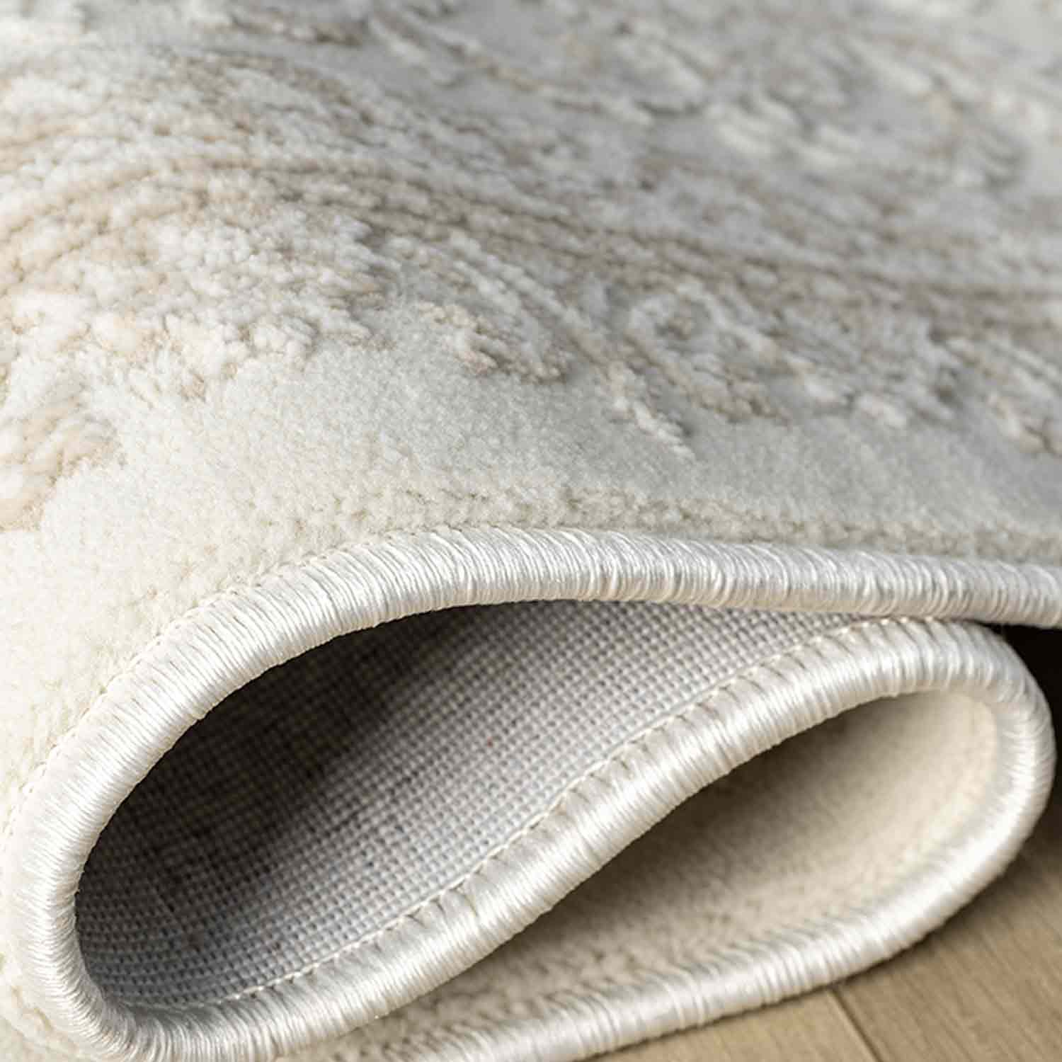 Krem Bej Klasik Medallion Desenli Halı-Pera Halı