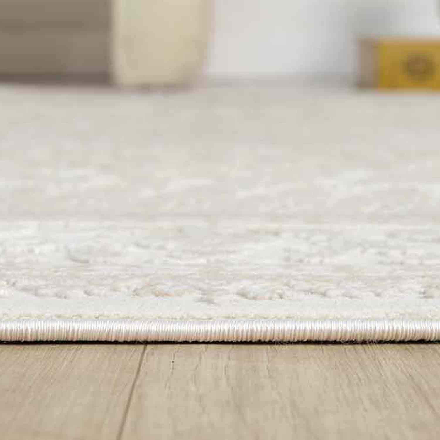 Krem Bej Klasik Medallion Desenli Halı-Pera Halı