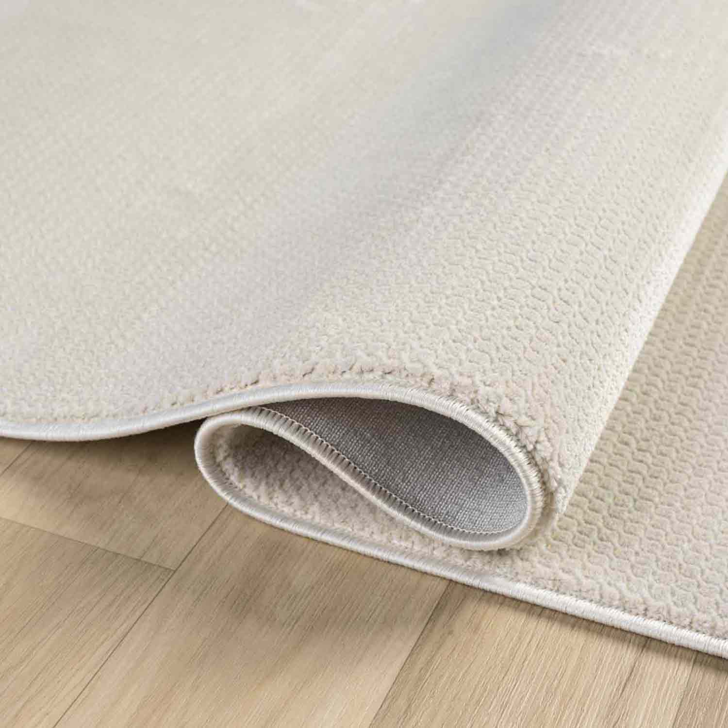 Krem Bej Sade Modern Yıkanabilir Halı-Pera Halı