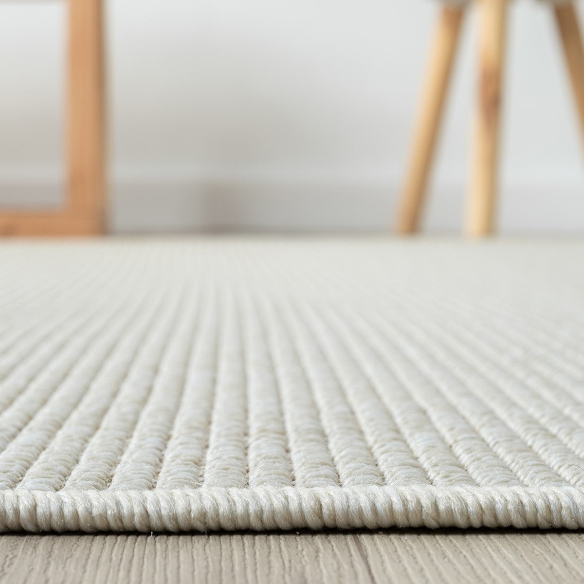 Krem Beyaz Kalın Dokuma Modern Halı-Pera Halı
