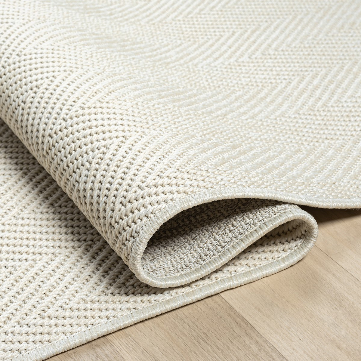 Krem Beyaz Kılçık Desenli Modern Halı-Pera Halı