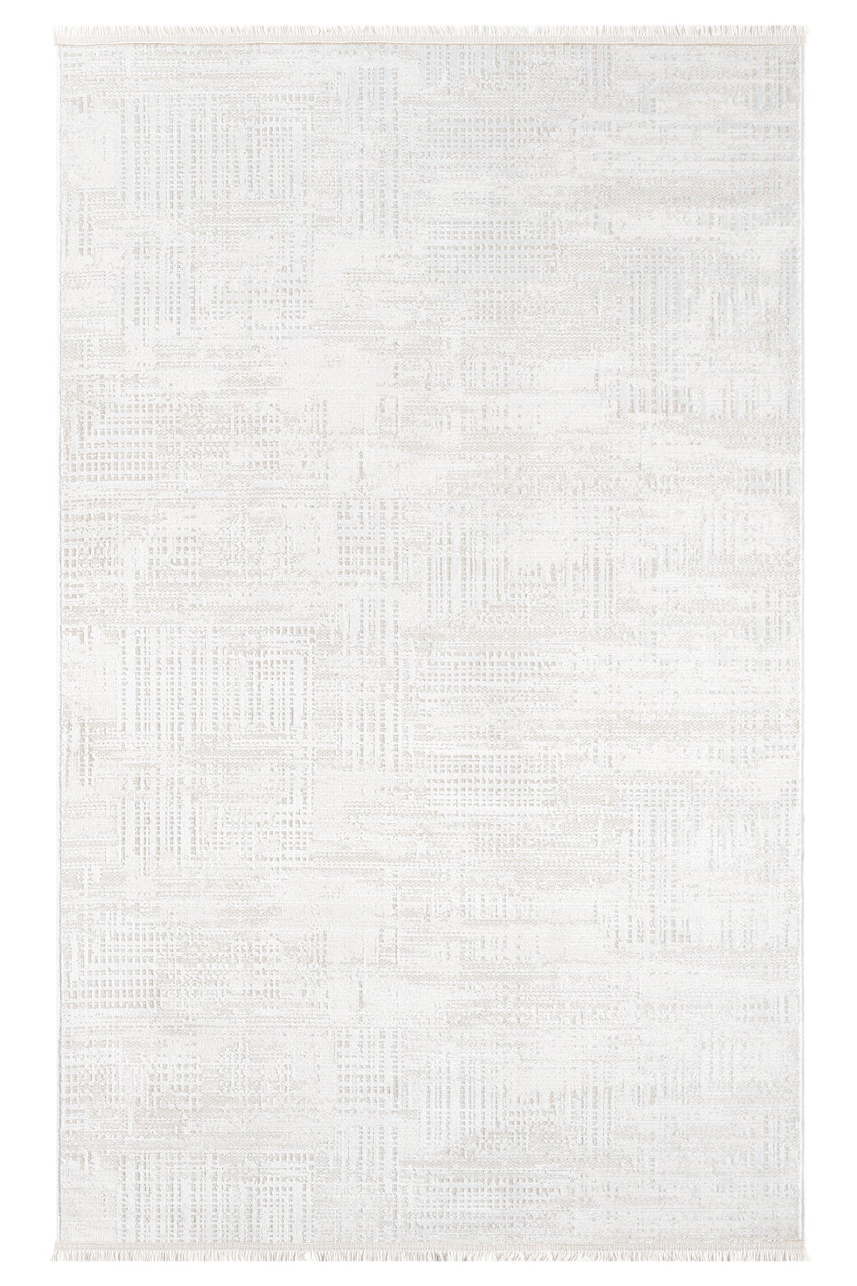 Krem BeyazSoyut Çizgisel Modern Halı-Pera Halı