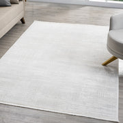 Krem BeyazSoyut Çizgisel Modern Halı-Pera Halı