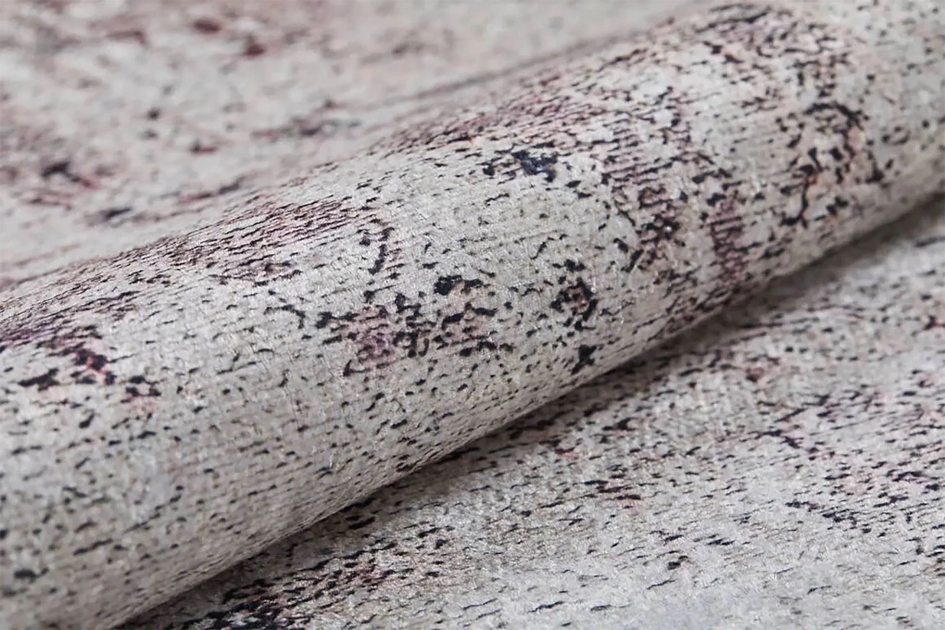 Krem, Bordo ve Gri Modern Soyut Sanat Halısı-Pera Halı