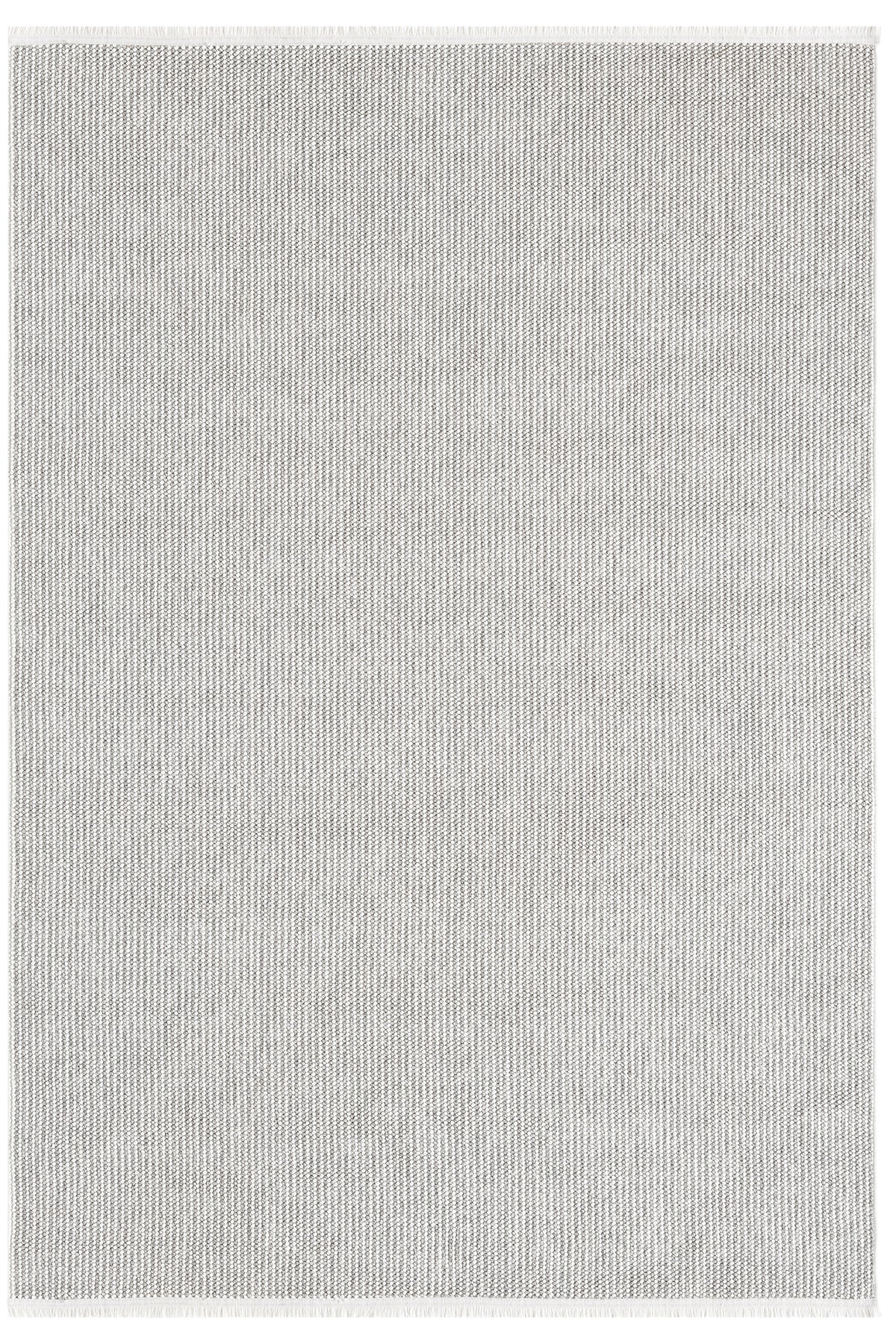 Krem Gri Bukle Dokulu Düz Renk Modern Halı-Pera Halı