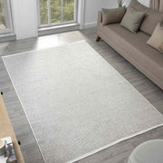 Krem Gri Düz Renk Kalın Dokulu Halı-Pera Halı