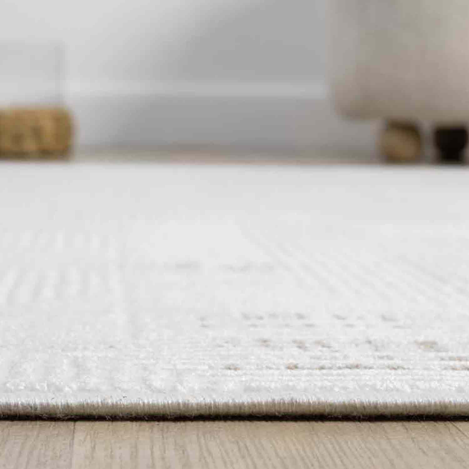 Krem Kahve Ton Sür Ton Geometrik Halı-Pera Halı