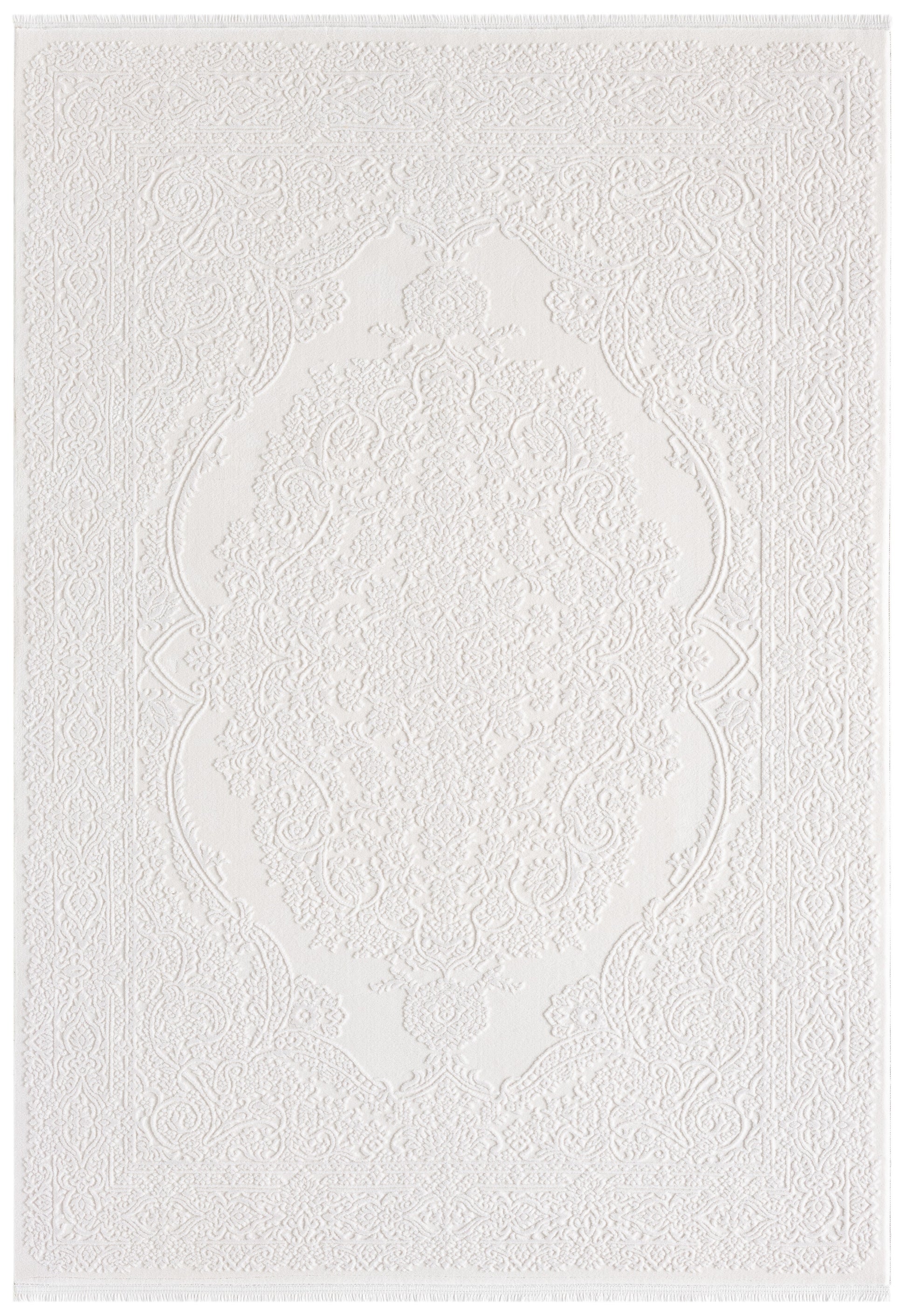 Krem Klasik Madalyon Desenli Halı-Pera Halı