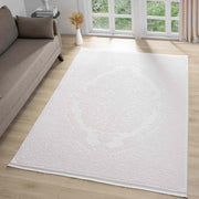 Krem Klasik Madalyon Desenli Halı-Pera Halı