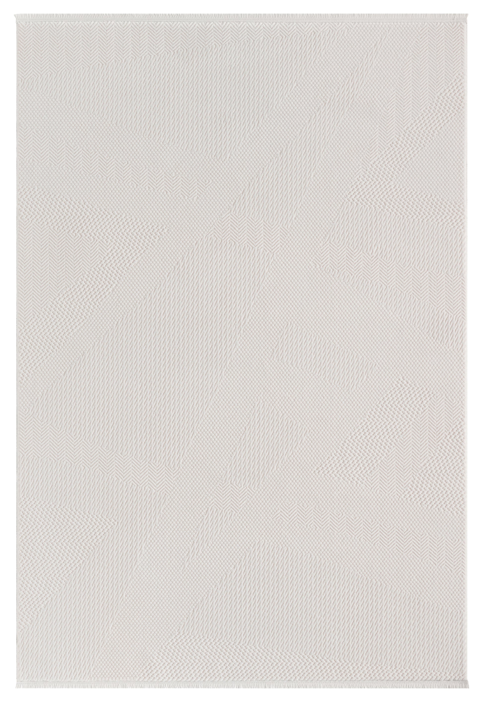 Krem Ton Sür Ton Kabartmalı Modern Halı-Pera Halı