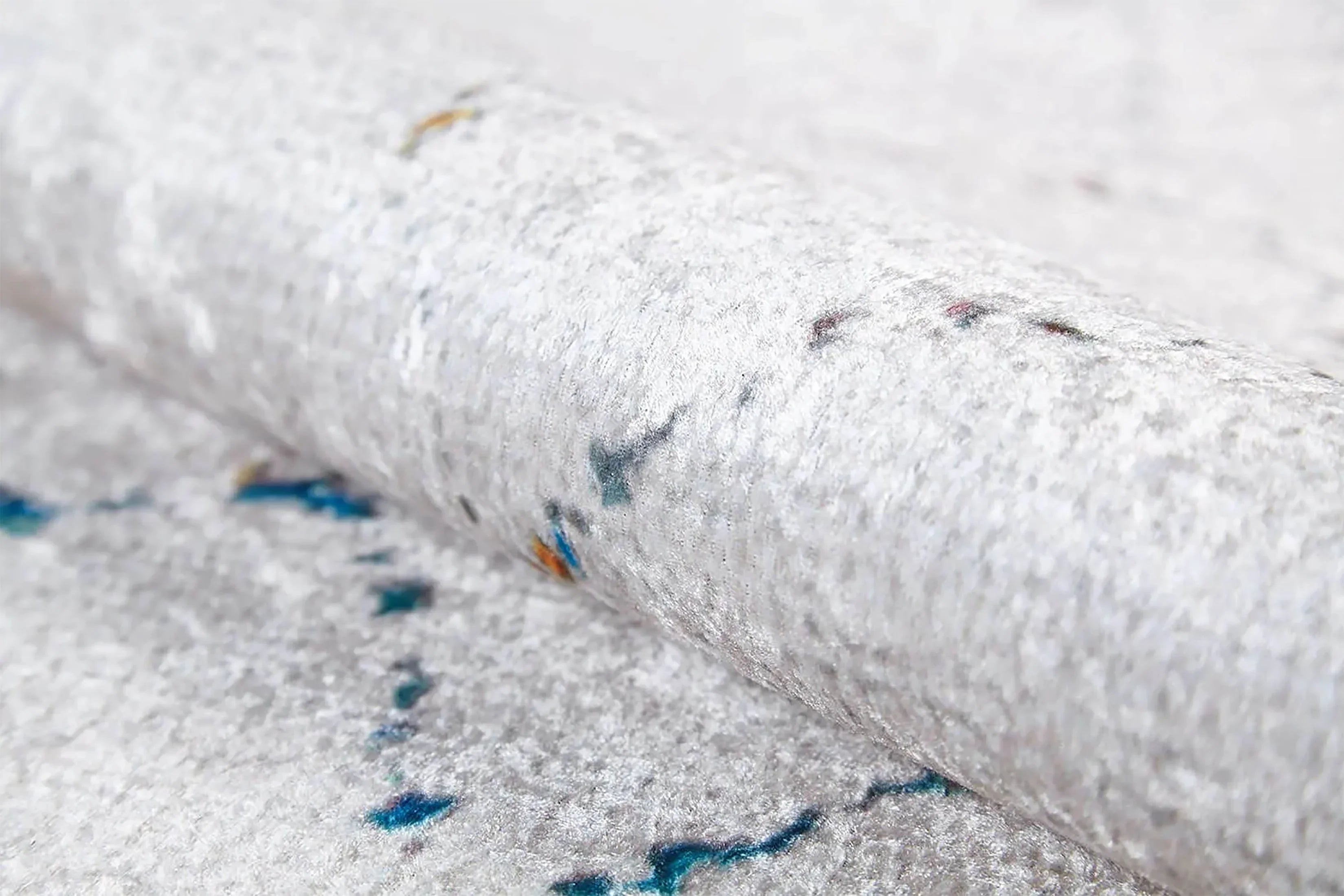 Krem Zeminli Çok Renkli Fas Izgara Desenli Modern Bohem Halı-Pera Halı