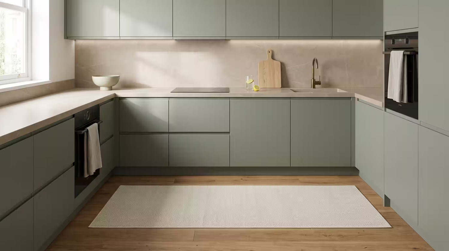 Krem Beyaz Kılçık Desenli Modern Halı - L665KRBO- Pera Halı