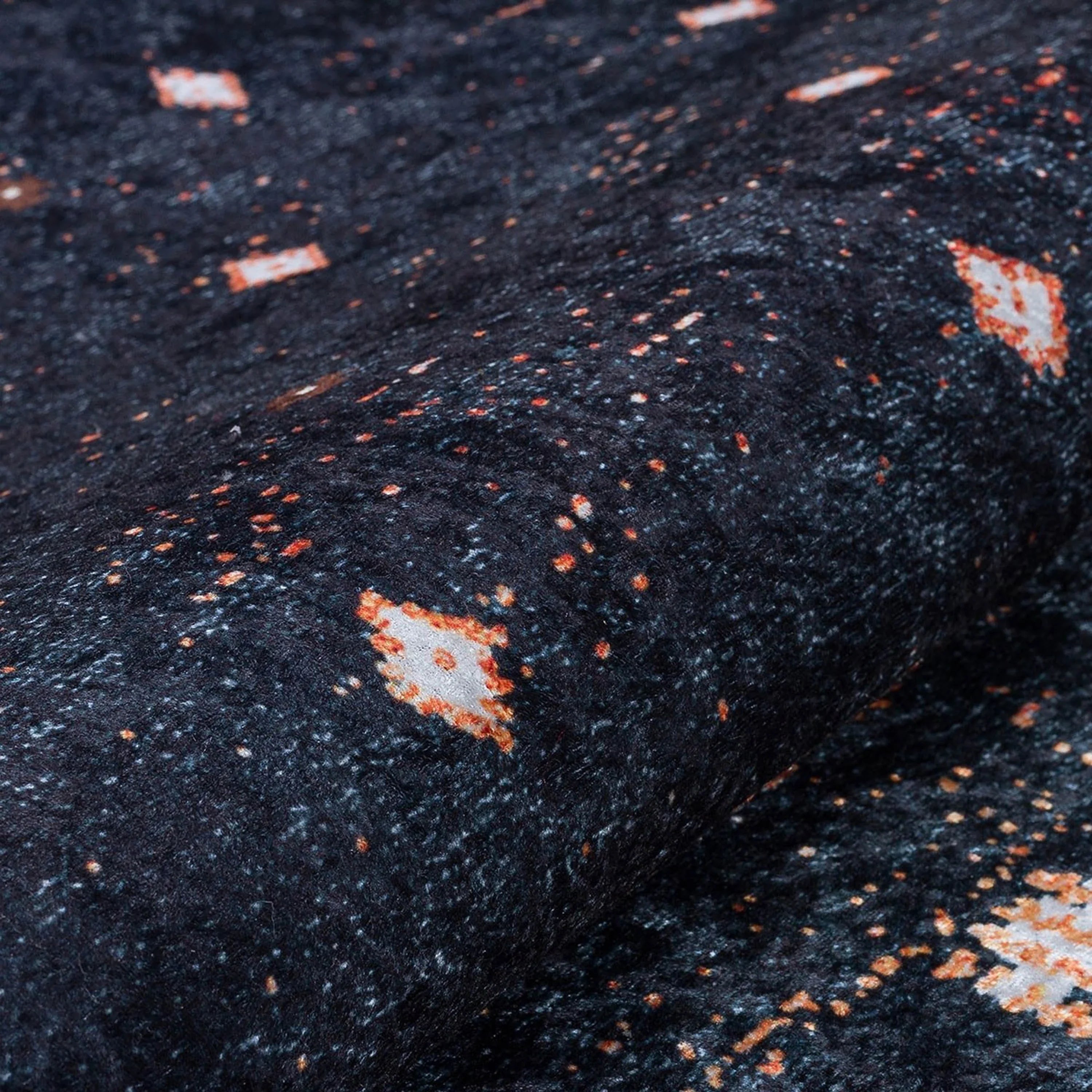 Lacivert Beyaz Minimal Geometrik Desenli Kilim Halı-Pera Halı