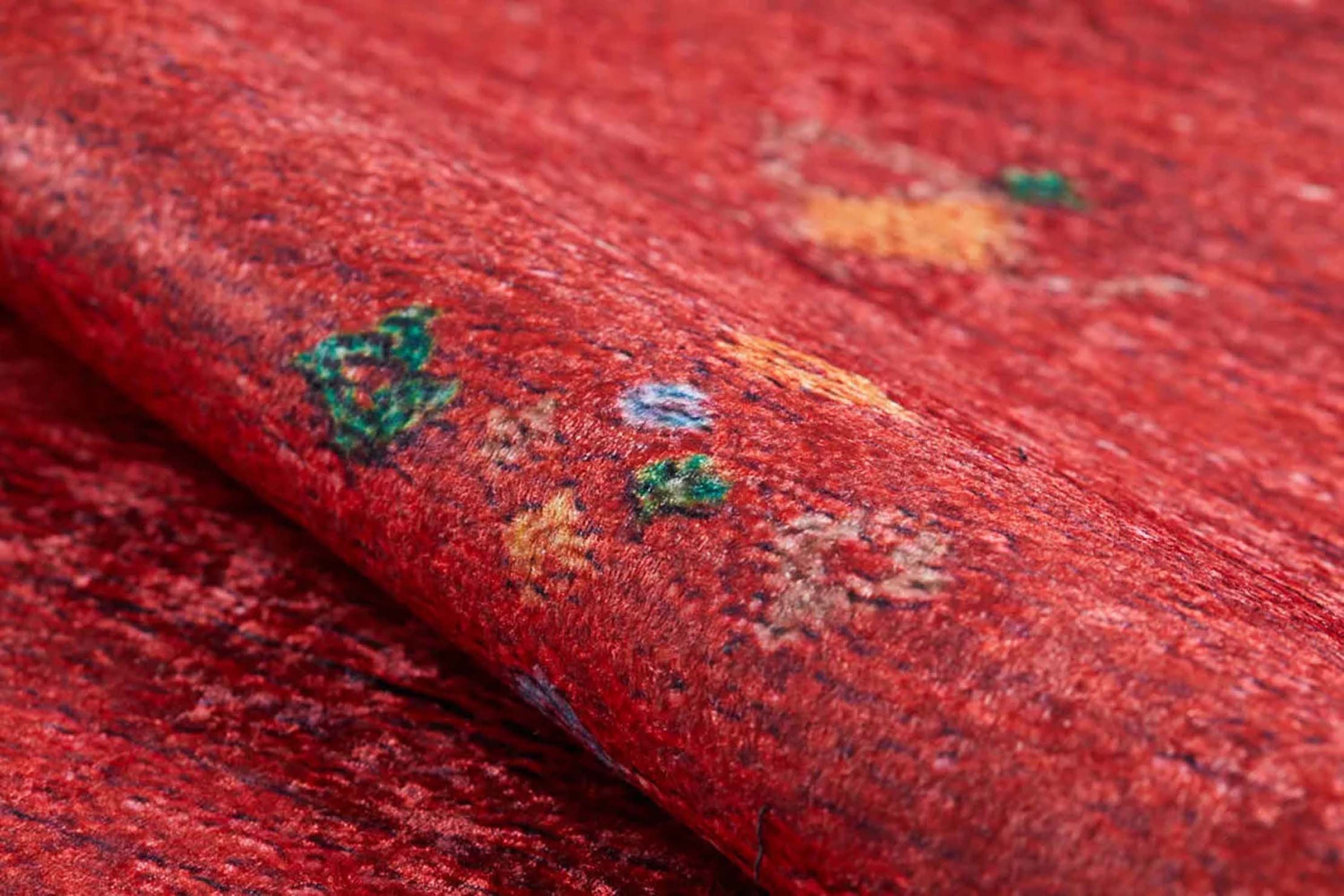 Kiremit Kırmızı Geometrik Desenli Uşak Kilim Halı - Pera Halı