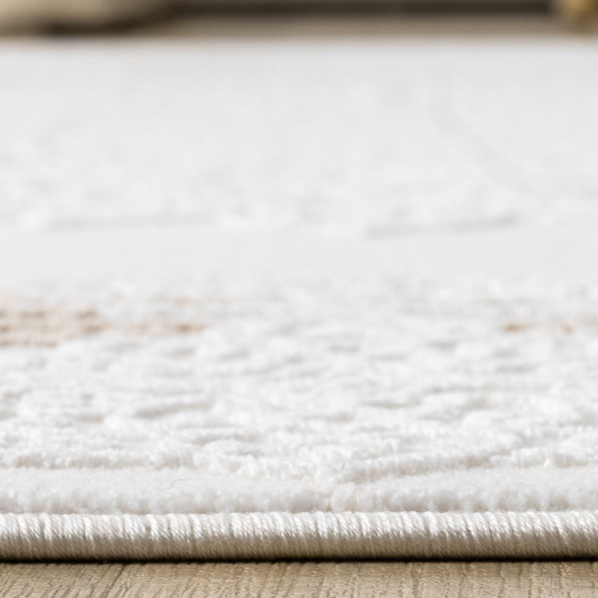 Lüks Krem Kahve Medallion Desenli Halı-Pera Halı