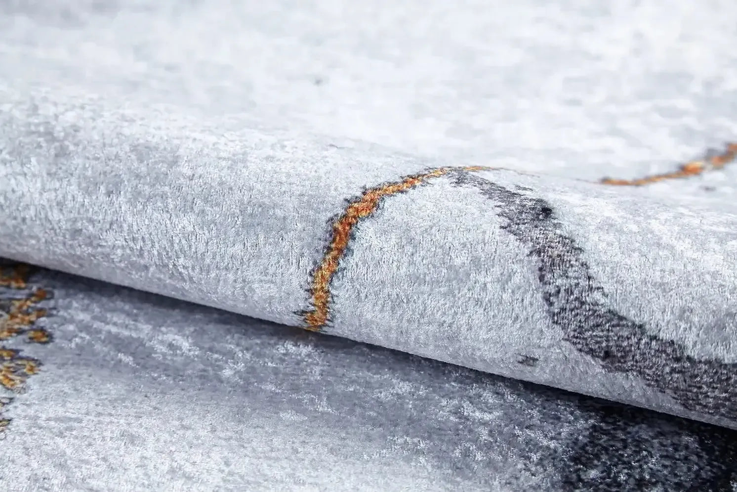 Lüks Mermer Desenli Gri Beyaz Halı-Pera Halı