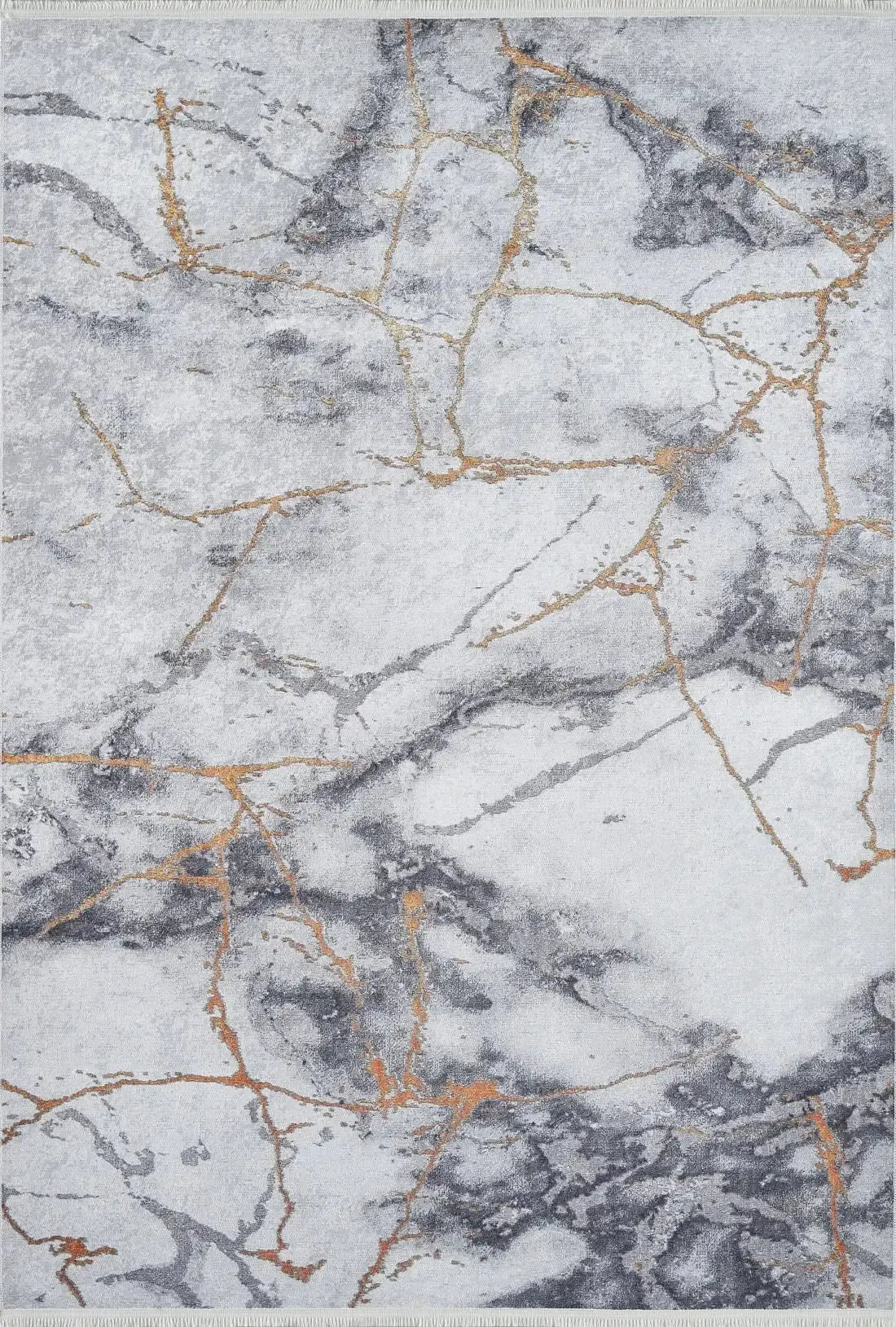 Lüks Mermer Desenli Gri Beyaz Halı-Pera Halı