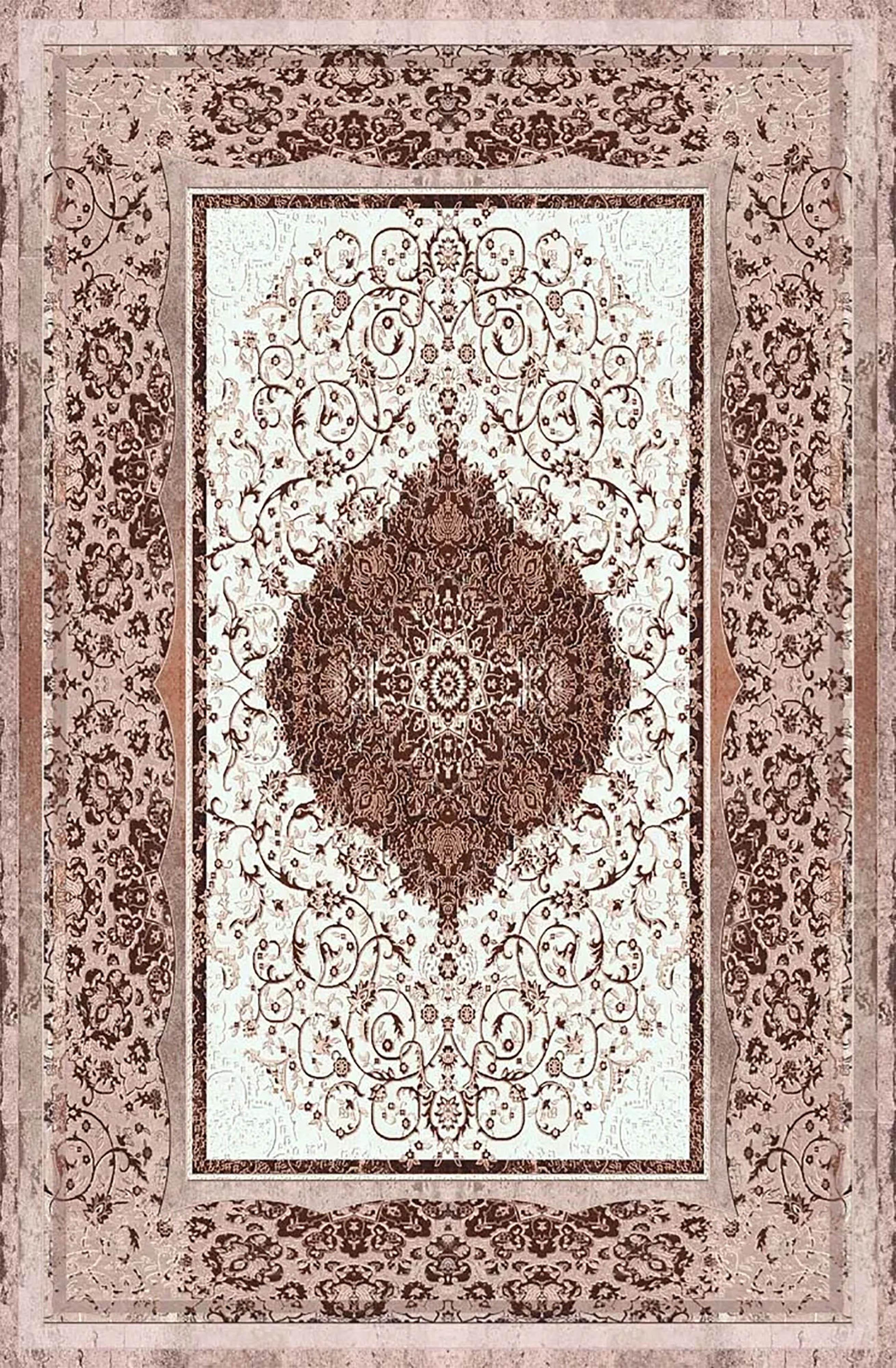 Madalyon Kahverengi Halı-Pera Halı