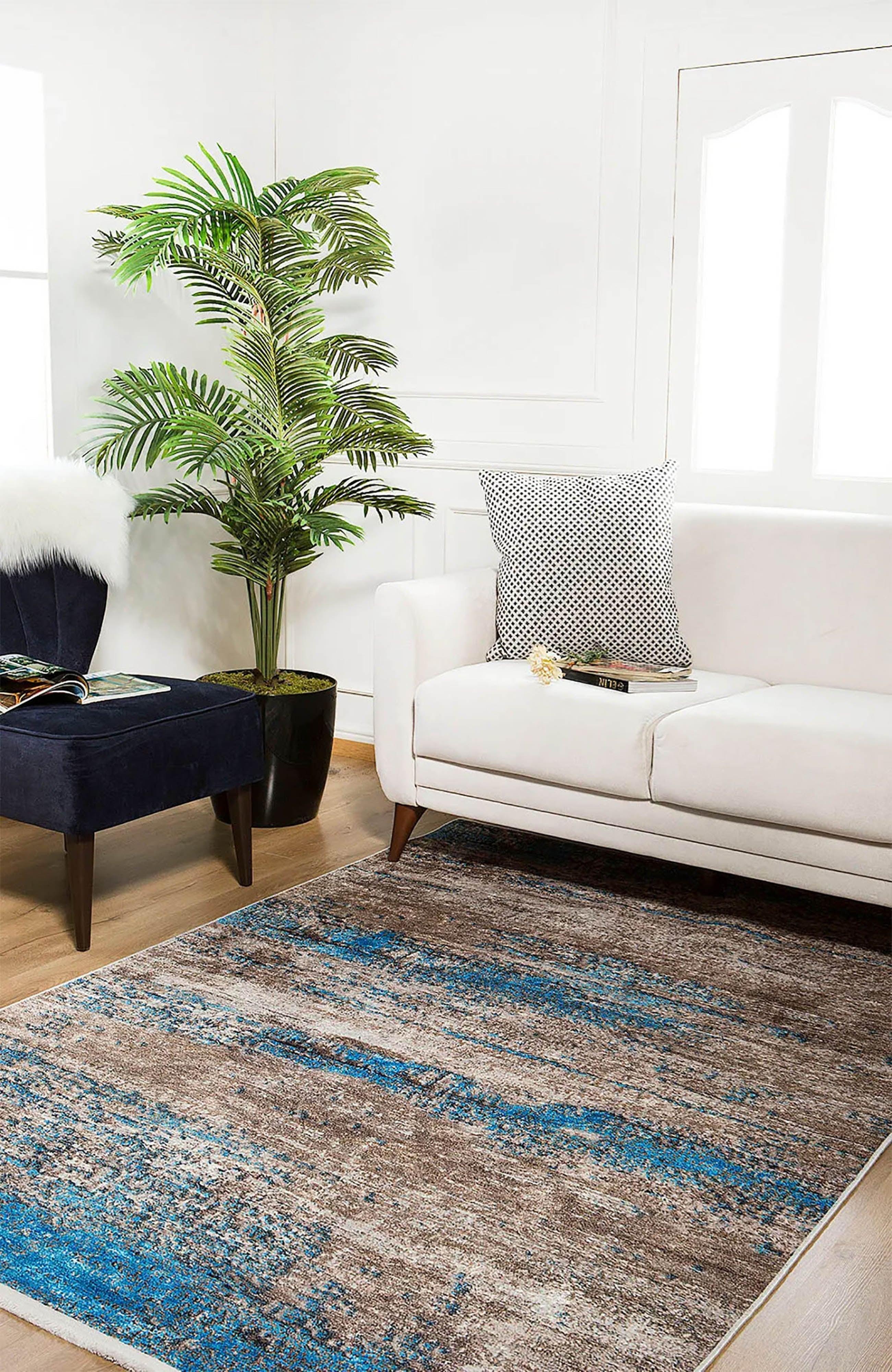 Mavi Bej Modern Halı-Pera Halı