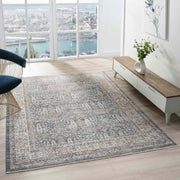 Mavi Gri Açık Kahve Klasik Halı-Pera Halı