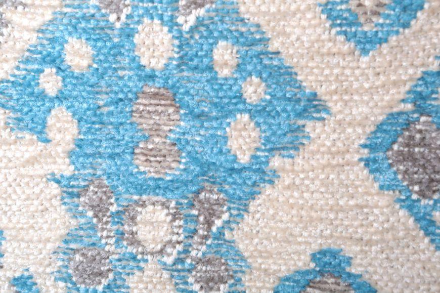 Mavi Gri Çift Taraflı Modern Vintage Yıkanabilir Antibakteriyel Halı-Pera Halı