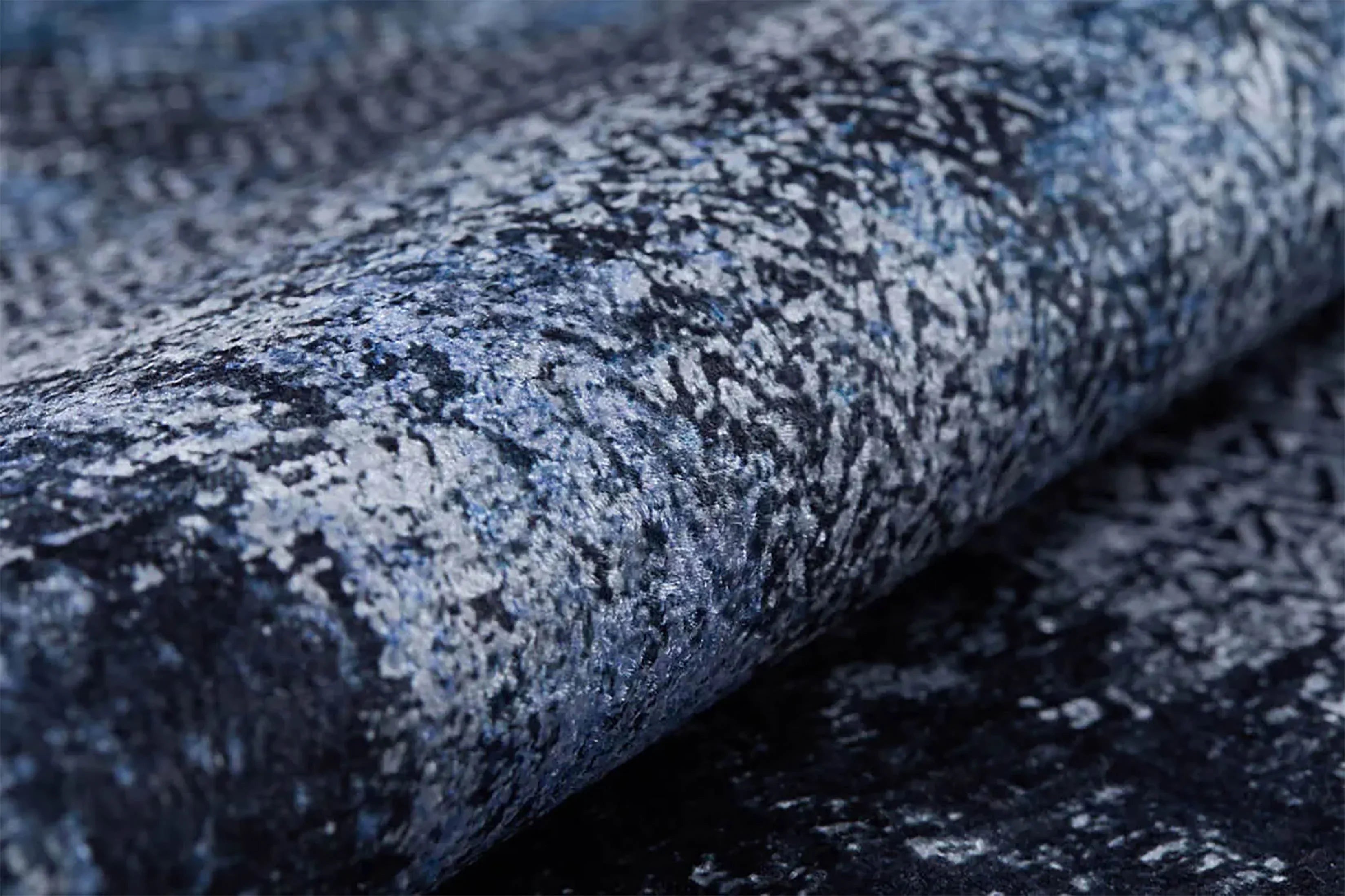 Mavi Gri Eskitme Modern Halı-Pera Halı