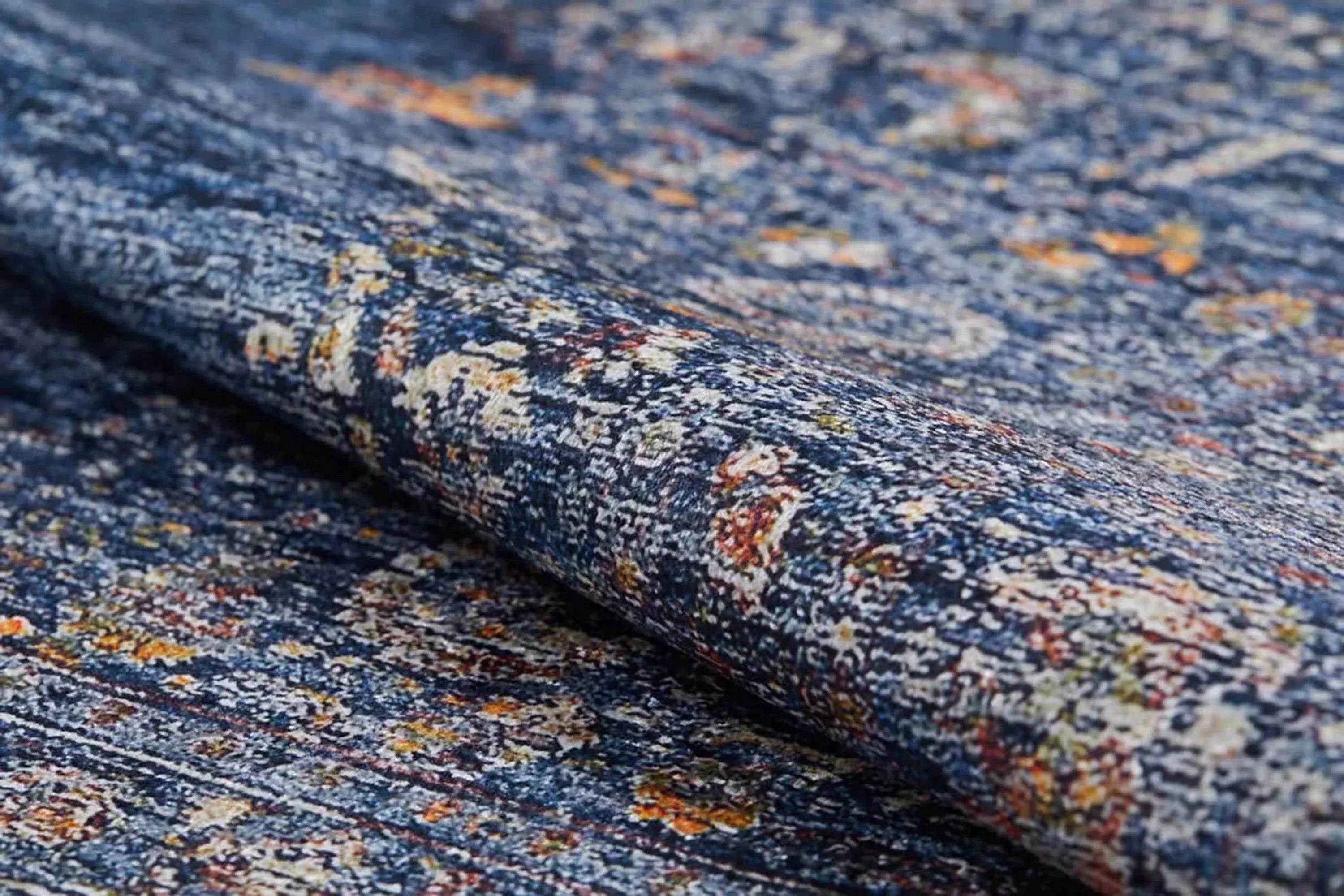 Mavi Madalyon Desenli Halı-Pera Halı