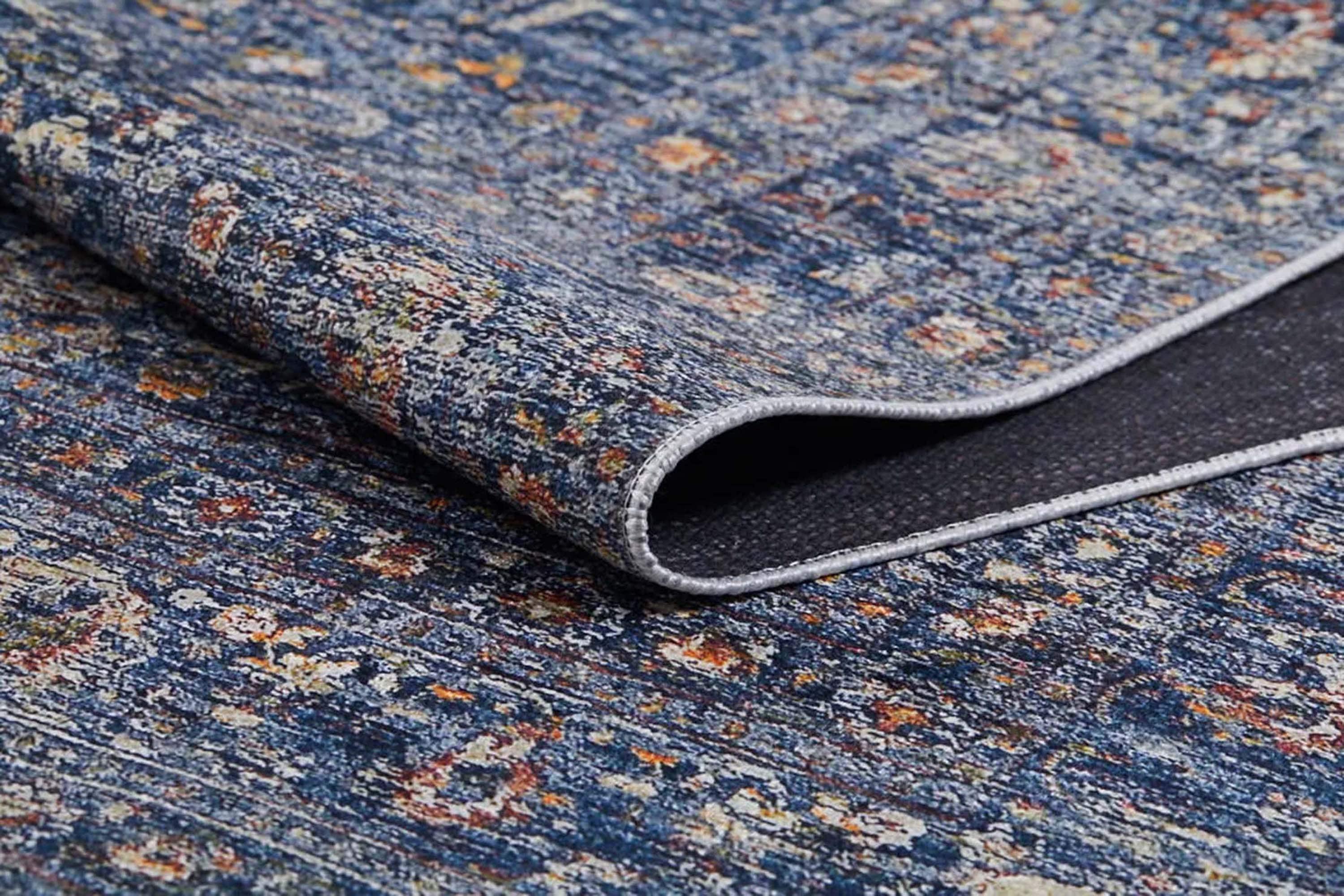 Mavi Madalyon Desenli Halı-Pera Halı