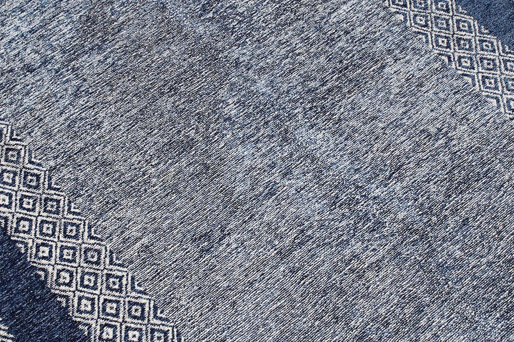 Mavi Modern Yıkanabilir Antibakteriyel Salon Halısı-Pera Halı