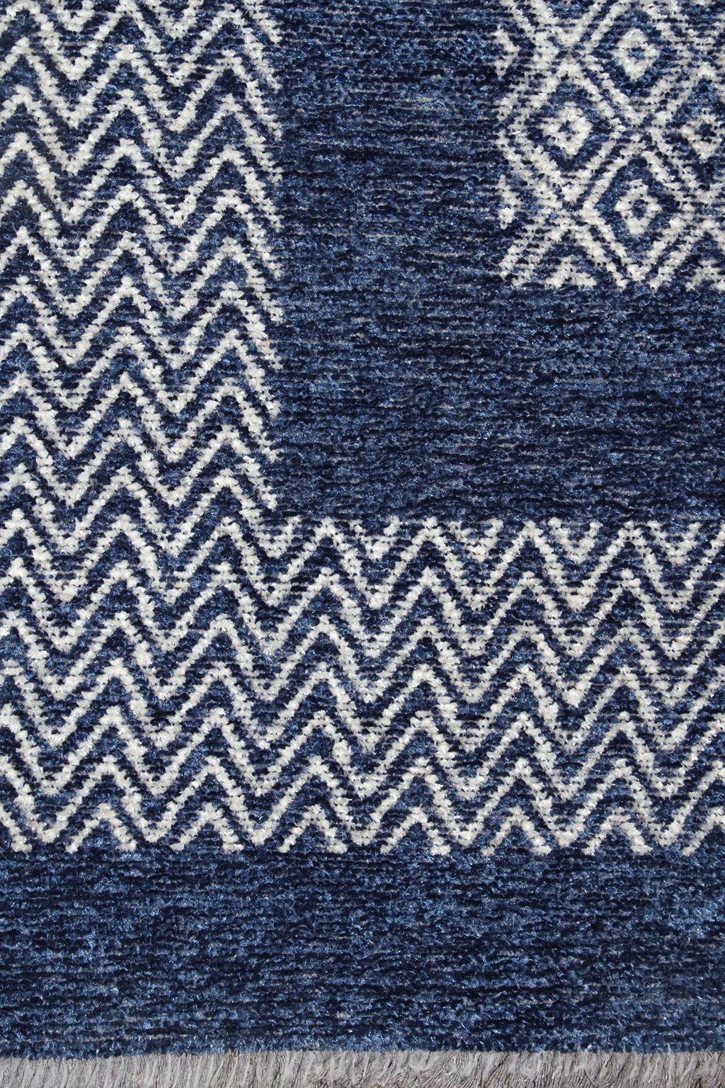 Mavi Modern Yıkanabilir Antibakteriyel Salon Halısı-Pera Halı