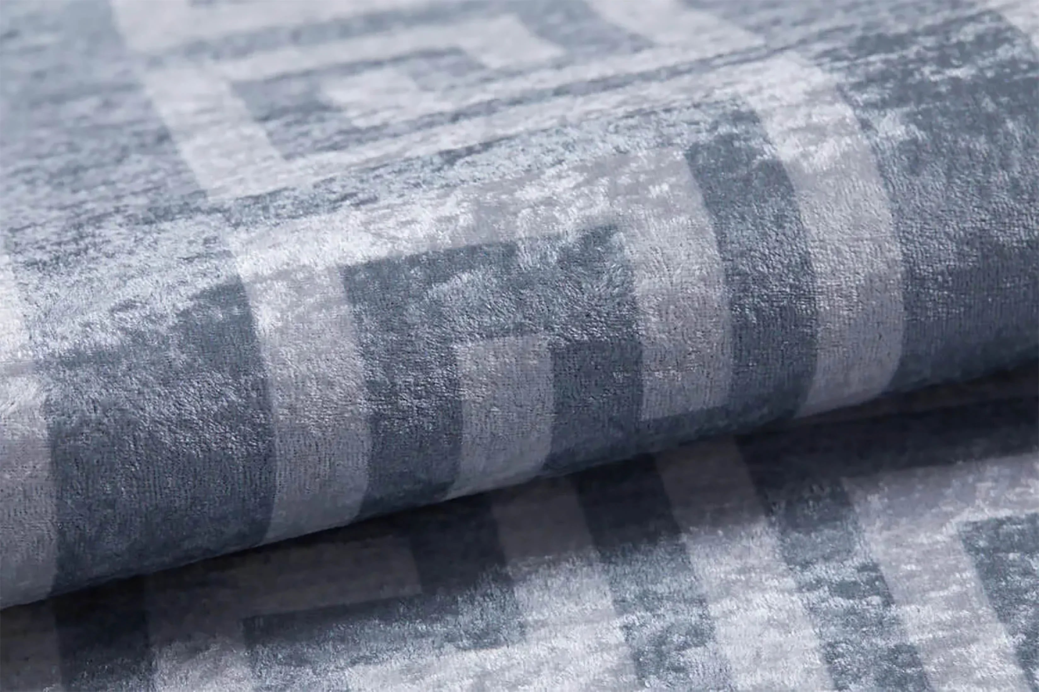 Mermer Desenli Gri Altın Geometrik Bordürlü Halı-Pera Halı