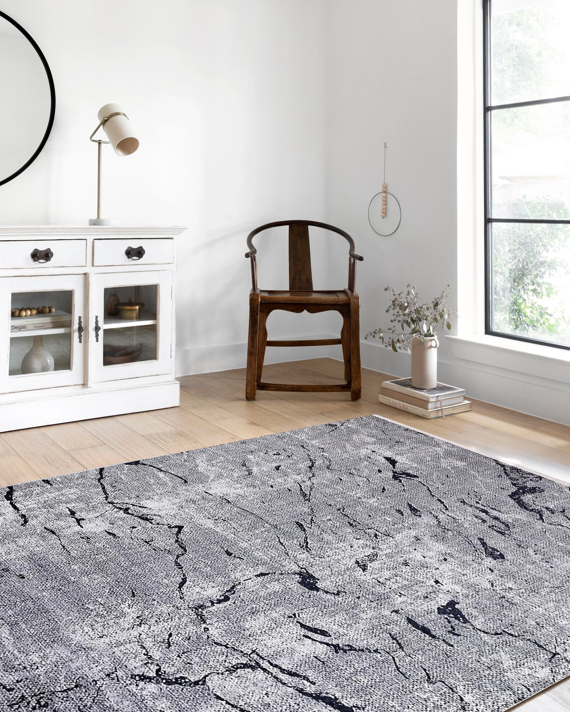 Mermer Desenli Gri Halı-Pera Halı