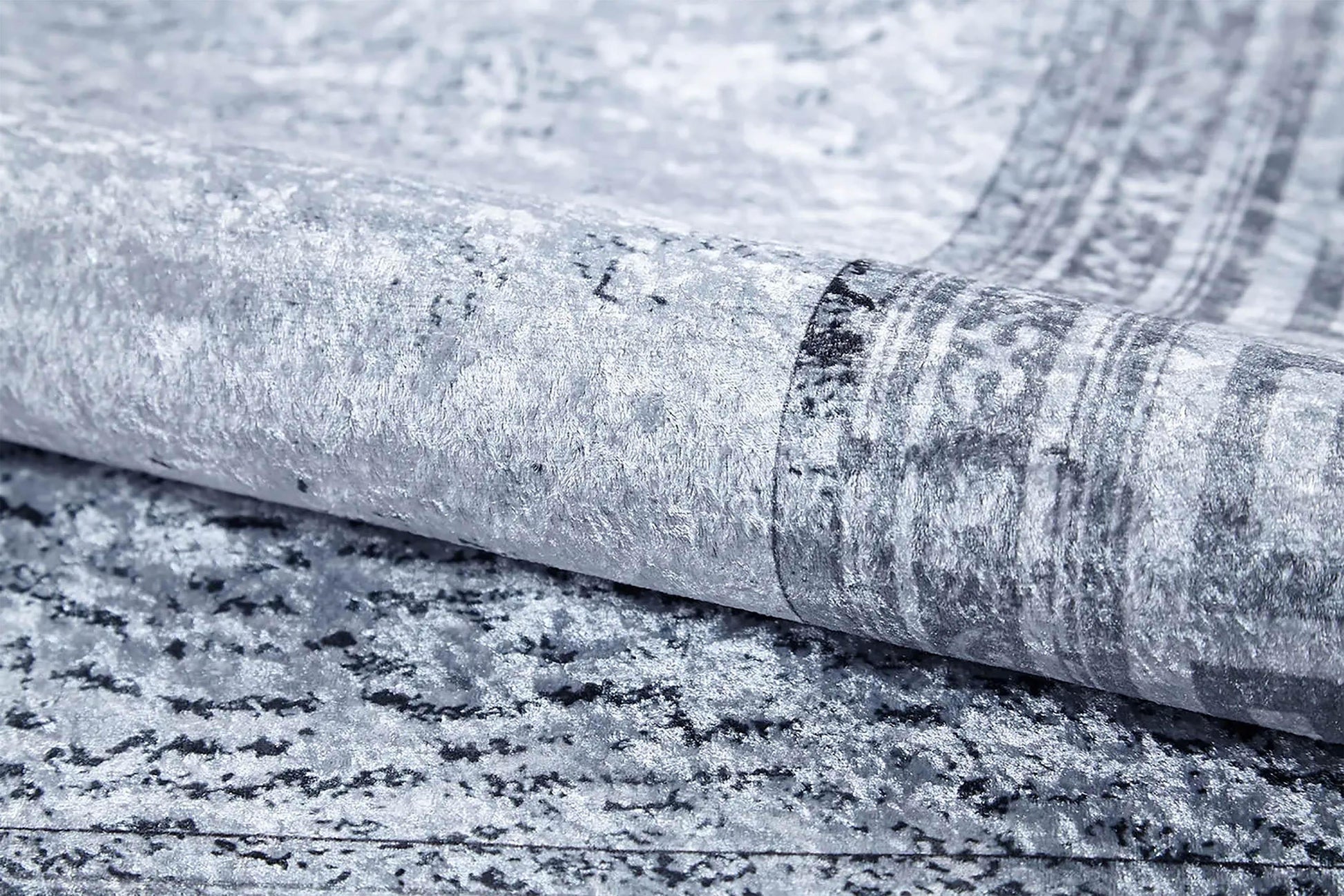 Mermer Desenli Gri Kenarlı Halı-Pera Halı