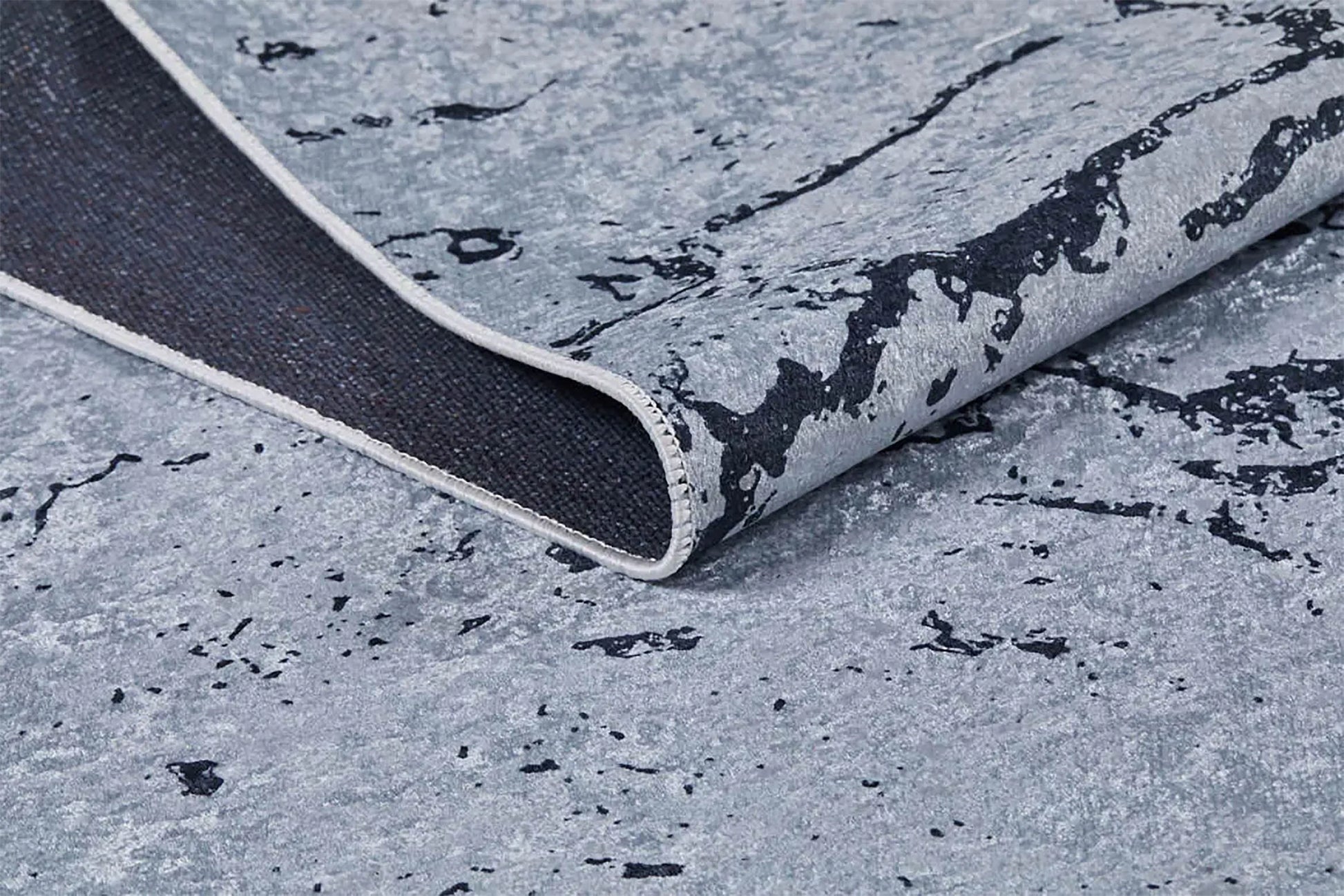 Mermer Desenli Gri Modern Halı-Pera Halı