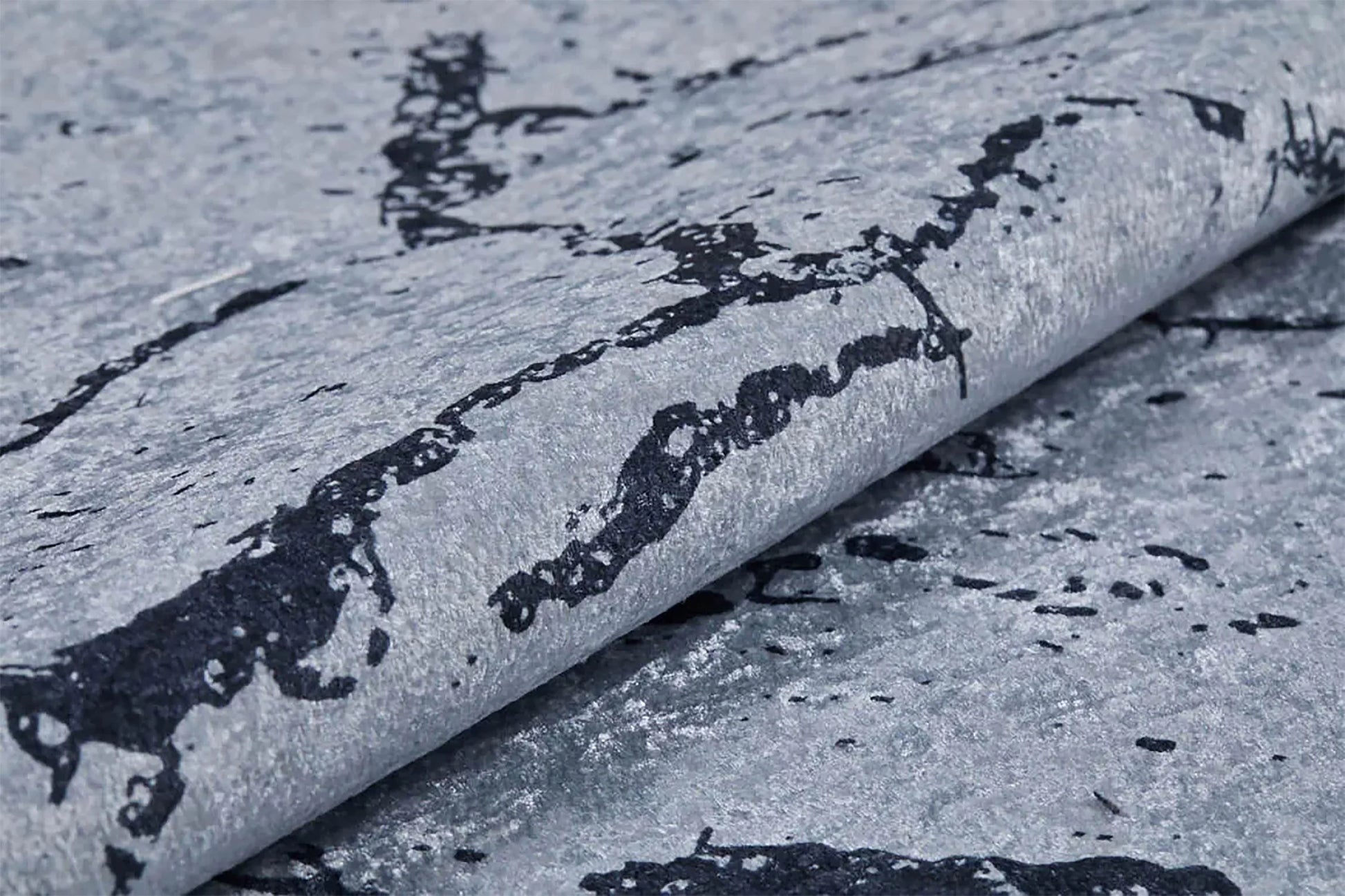 Mermer Desenli Gri Modern Halı-Pera Halı