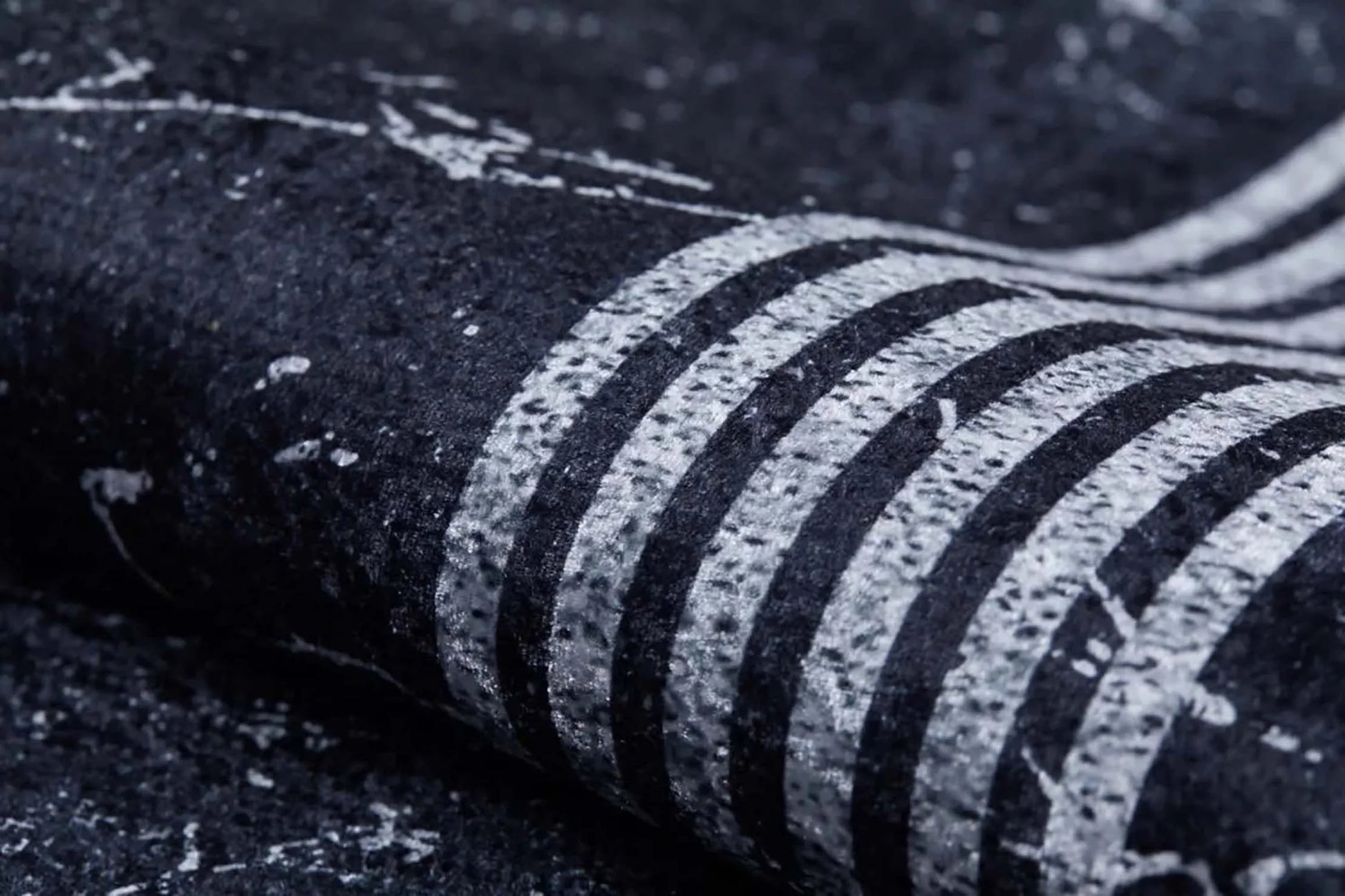 Mermer Desenli Modern Siyah Halı-Pera Halı