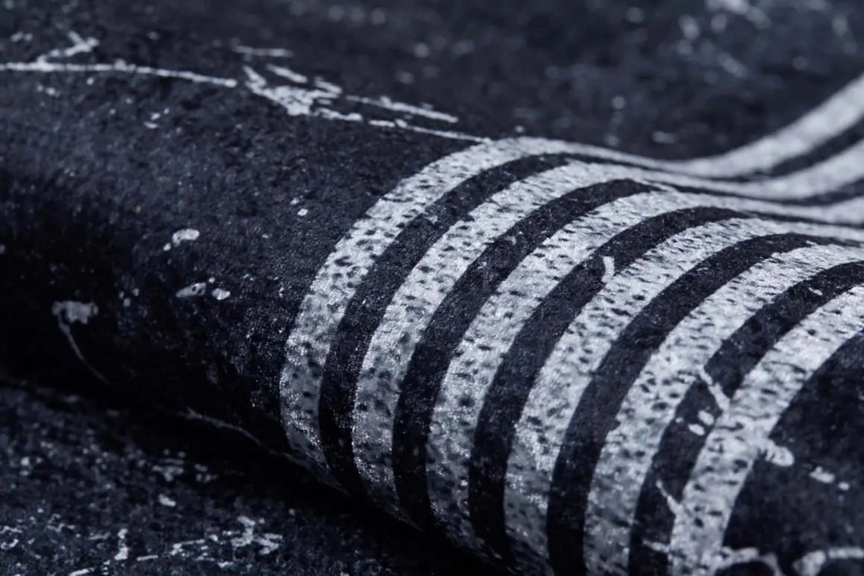 Mermer Desenli Modern Siyah Halı-Pera Halı