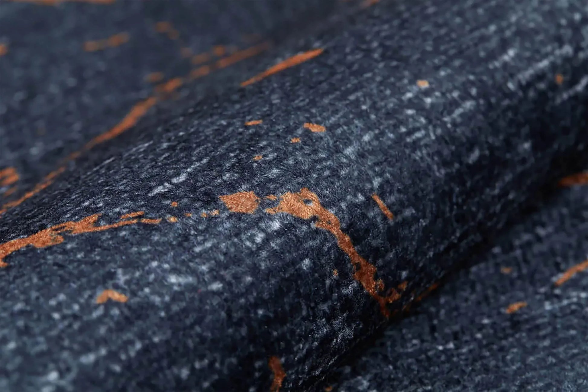 Mermer Desenli Siyah Kahverengi Modern Halı-Pera Halı