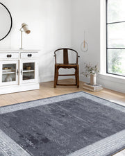 Mermer Gri Kenarlı Halı-Pera Halı