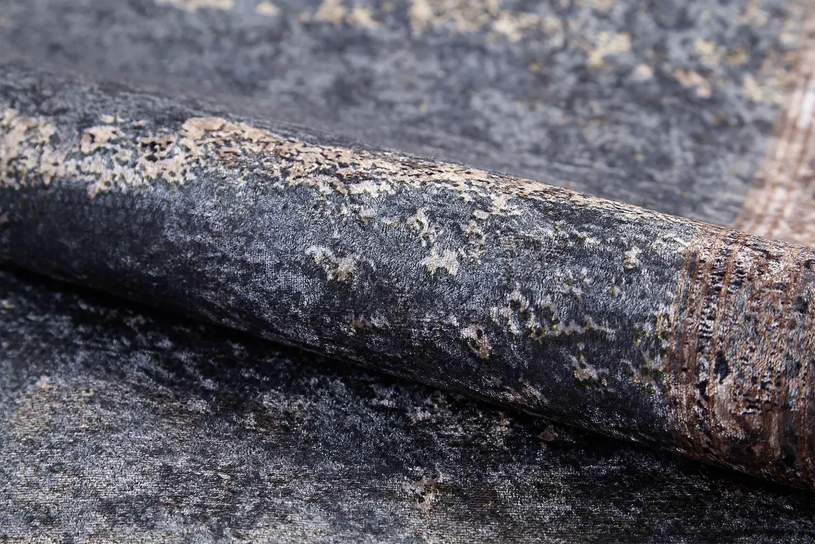 Mermer Kahverengi Gri Kenarlı Halı-Pera Halı