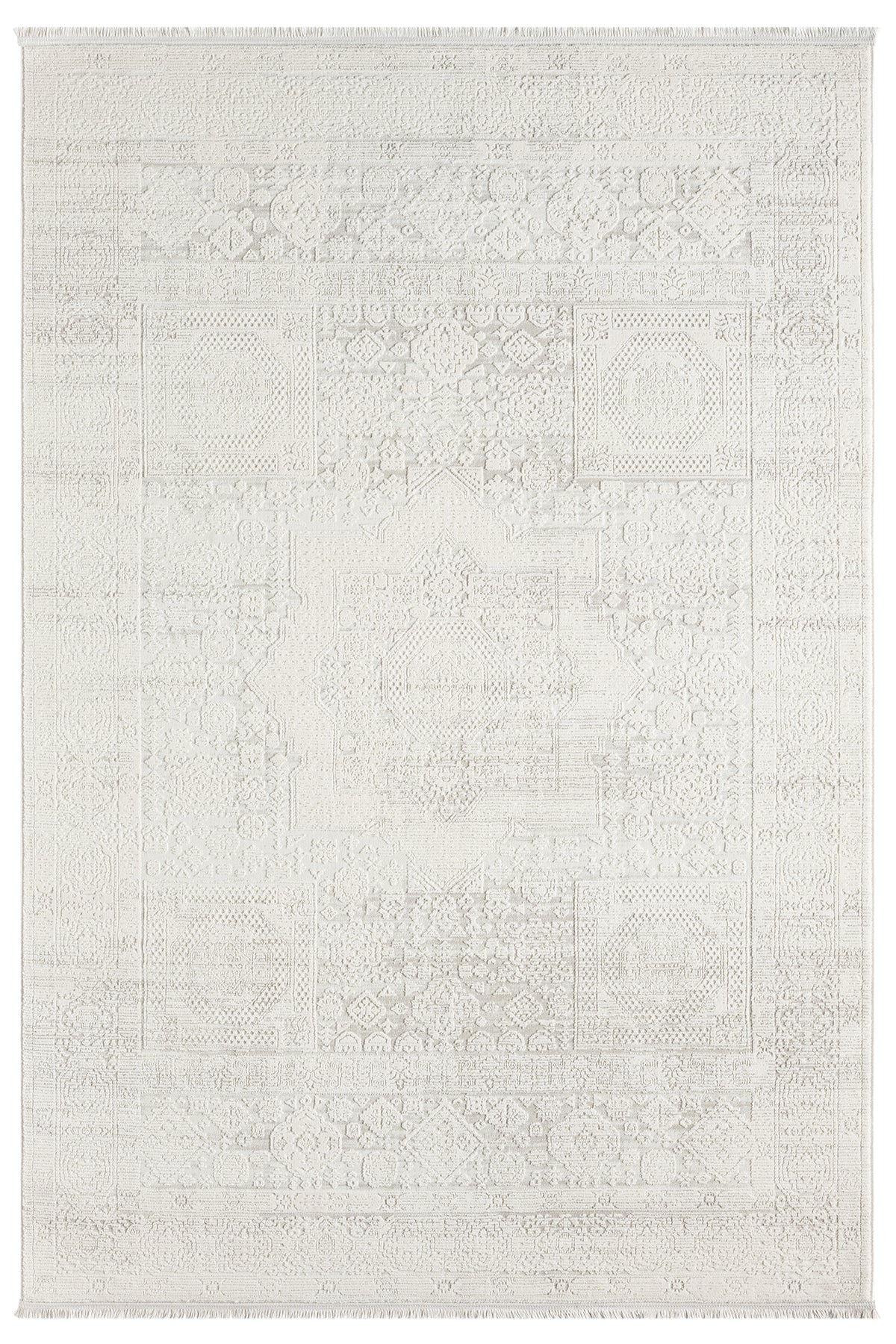 Minimal Krem Eskitme Desenli Halı-Pera Halı