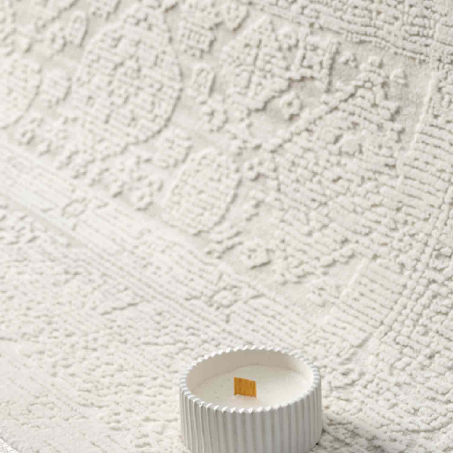 Minimal Krem Eskitme Desenli Halı-Pera Halı