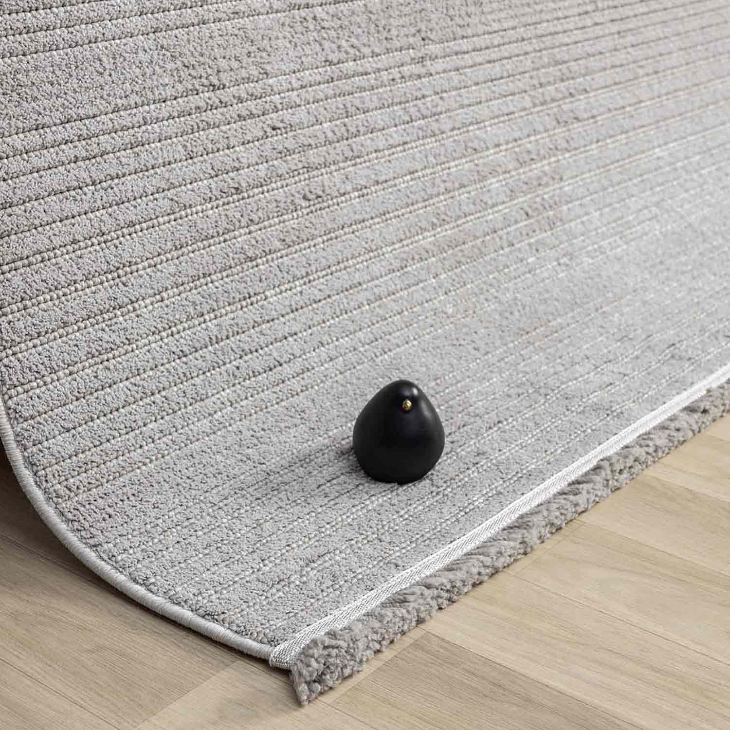 Minimalist Fitil Dokulu Kirli Gri Halısı-Pera Halı